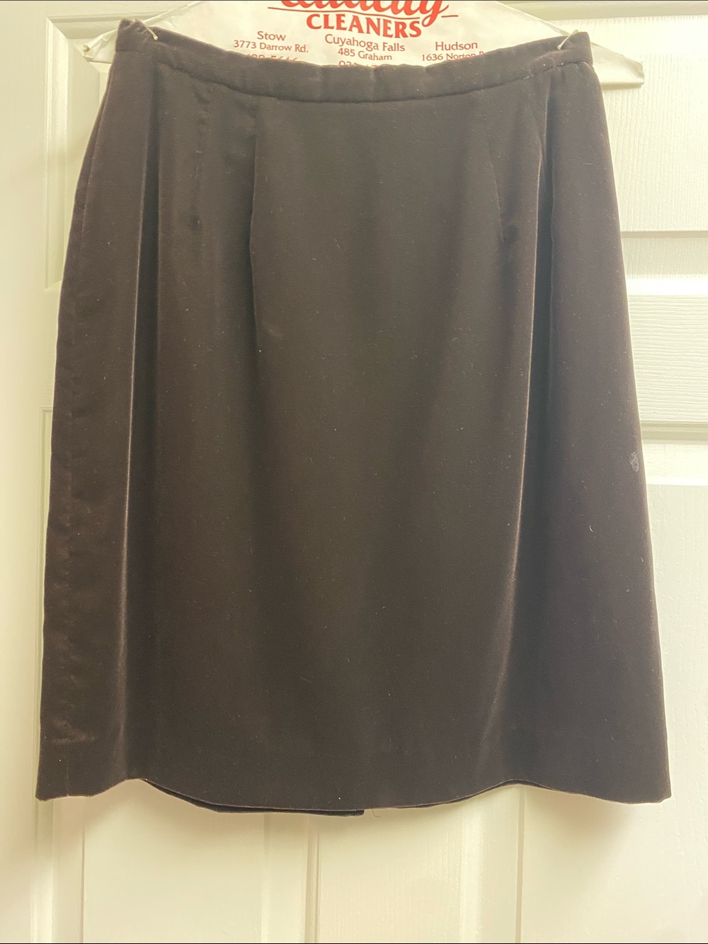 Talbots Brown Velvet A-Line Skirt - size 8
